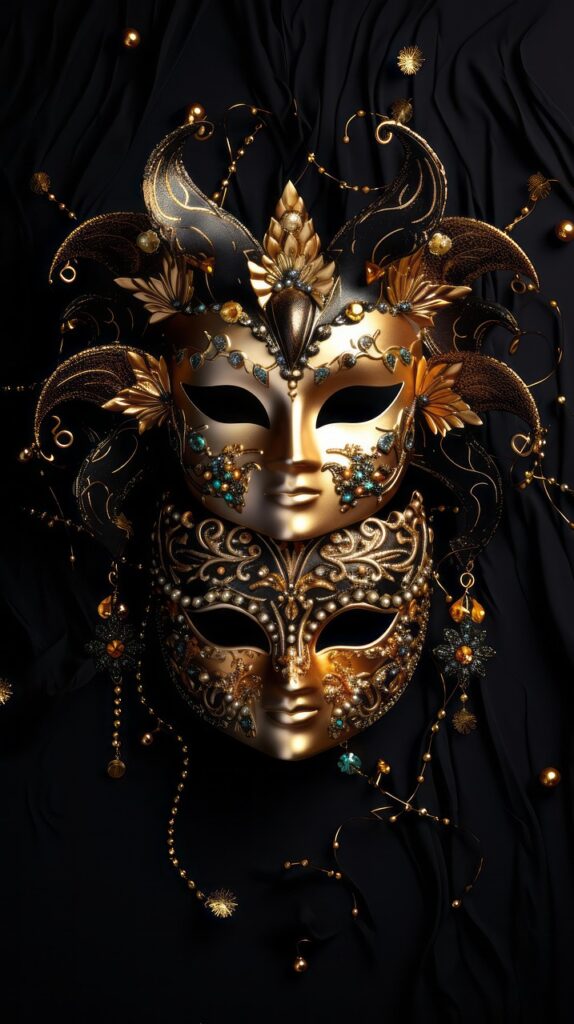 ai generated, venetian, masks, carnival, festival, italy, party, accessories, jewelry, fashion, celebration, show, attraction, holiday, culture, history, vintage, fest, masquerade